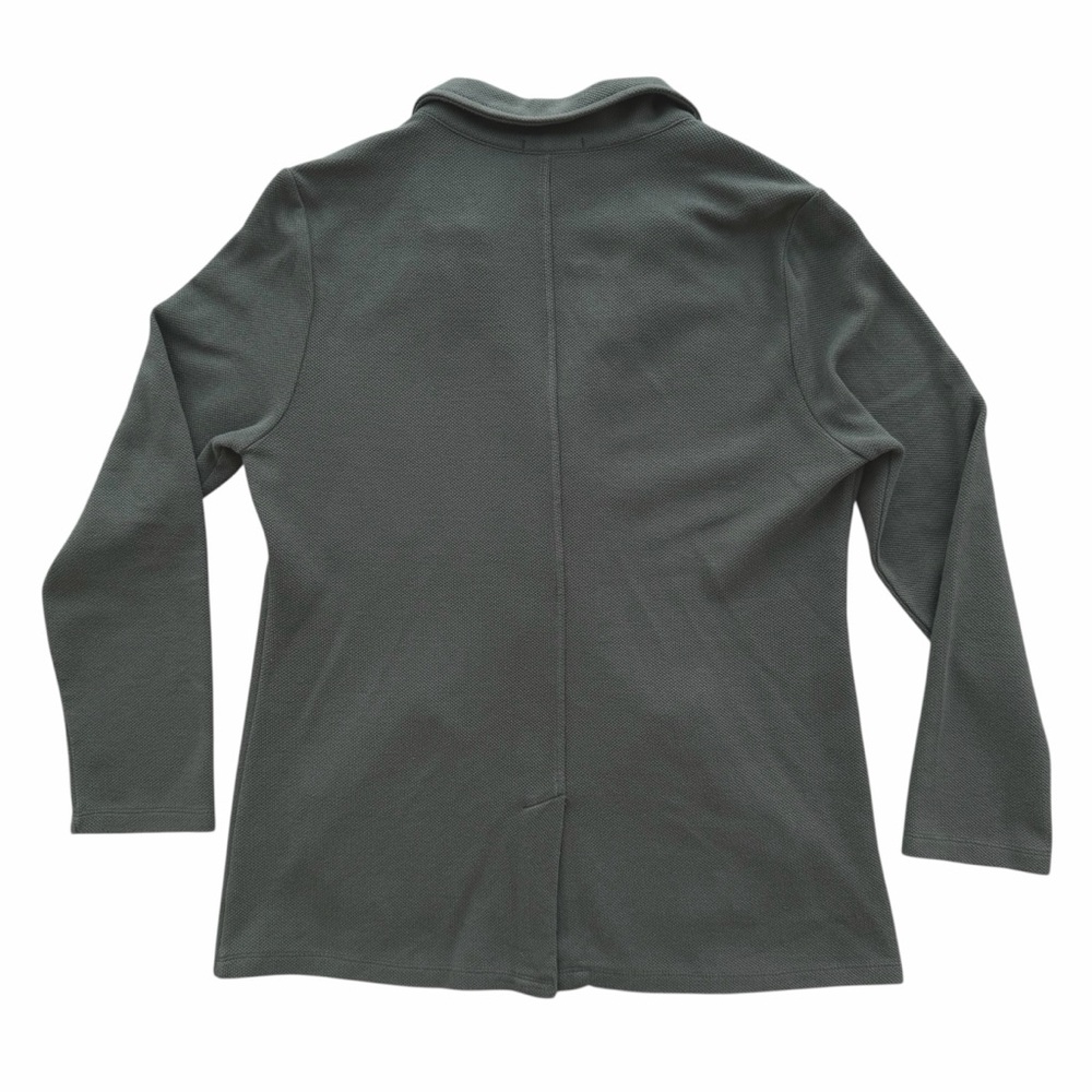 Matty M Dark Sage The Knit Boyfriend Stretch Blazer ~ Women's Large - Picture 2 of 6